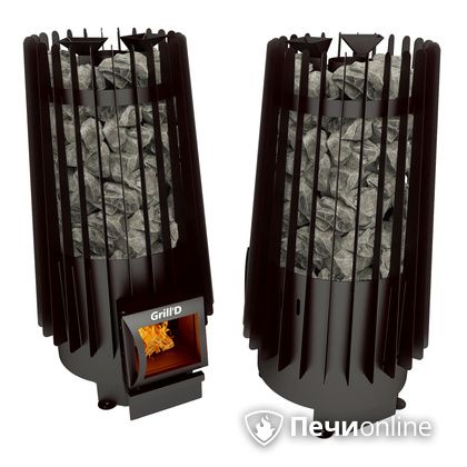 Дровяная печь-каменка GrillD Cometa Vega 180 short black в Махачкале