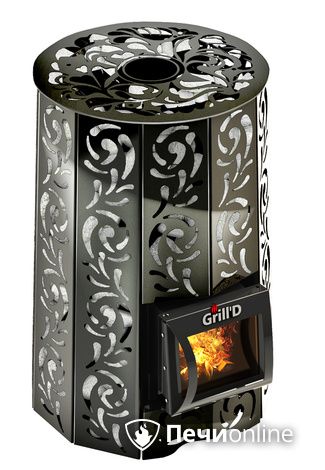 Дровяная печь-каменка GrillD Violet short Жадеит 80 в Махачкале