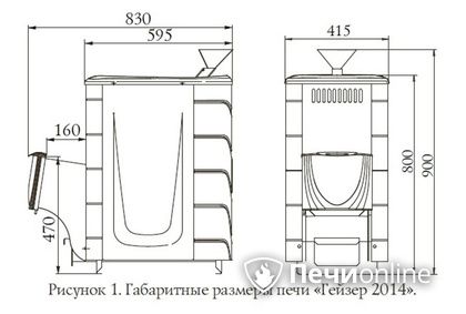 Дровяная печь-каменка TMF Гейзер 2014 Inox ДН КТК ЗК антрацит в Махачкале