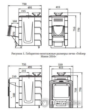 Дровяная банная печь TMF Гейзер Мини 2016 Inox ДА ЗК ТО терракота в Махачкале