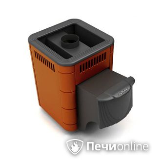 Дровяная банная печь TMF Оса Carbon терракота дверь антрацит в Махачкале