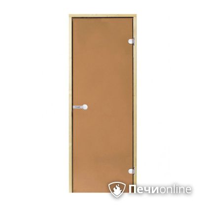 Дверь для бани Harvia Стеклянная дверь для сауны 7/19 коробка сосна бронза  D71901М в Махачкале